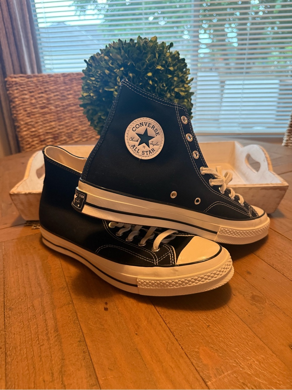 Converse Black and White High Top Sneakers